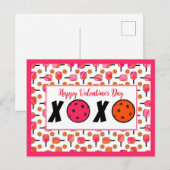 Pickleball Lover Valentijn XOXO Pickleballs Briefkaart (Voorkant / Achterkant)