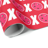 Pickleball Lover Valentijn XOXO Pickleballs Cadeaupapier (Rol Hoek)