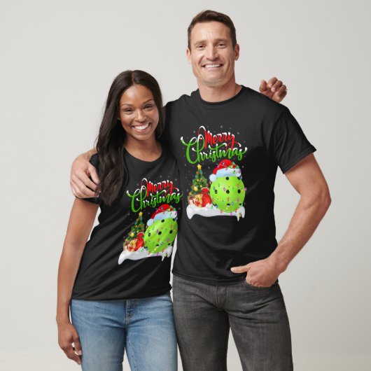 Pickleball Lover Xmas Decoraties Santa Pickleball T-shirt (Unisex)