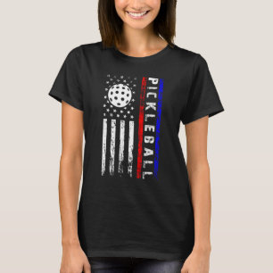 Pickleball Lovers 4th van juli Amerikaanse vlag Pi T-shirt
