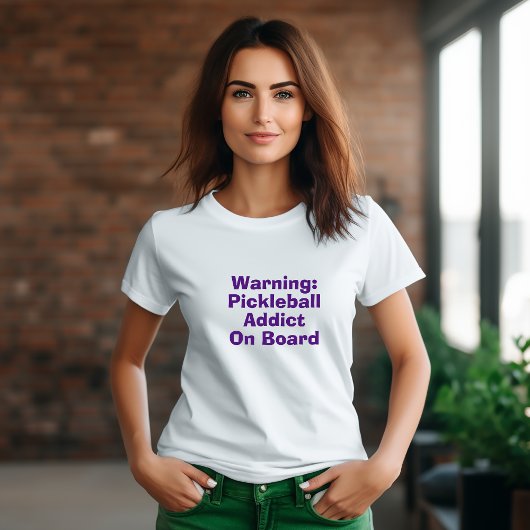 Pickleball Lover's Dream grappige paarse slogan T-shirt