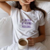 Pickleball Lover's Dream grappige paarse slogan T-shirt