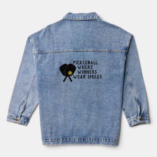Pickleball Lover's Dream grappige rode slogan Denim Jacket (Achterkant)