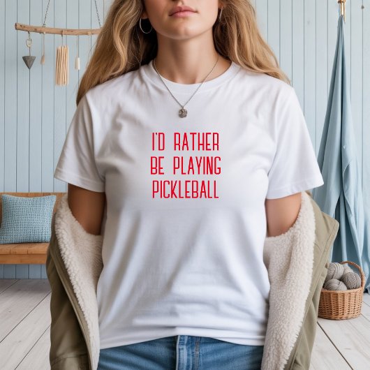 Pickleball Lover's Dream grappige rode slogan T-shirt