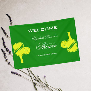 Pickleball Lovers Vrijgezellenfeest Neon Thema Spandoek