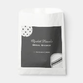 Pickleball Lovers Vrijgezellenfeest Zwart & Wit Bedankzakje (Voorkant)