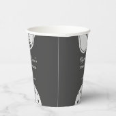 Pickleball Lovers Vrijgezellenfeest Zwart & Wit Papieren Bekers (Rechts)