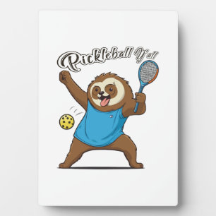 Pickleball Luiaard T- Pickleball Jullie Fotoplaat