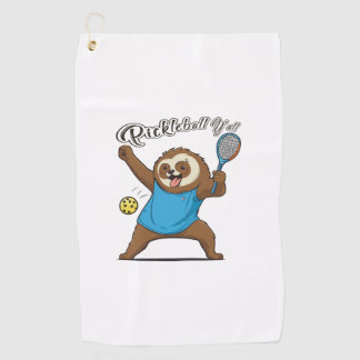 Pickleball Luiaard T- Pickleball Y'all Golfhanddoek
