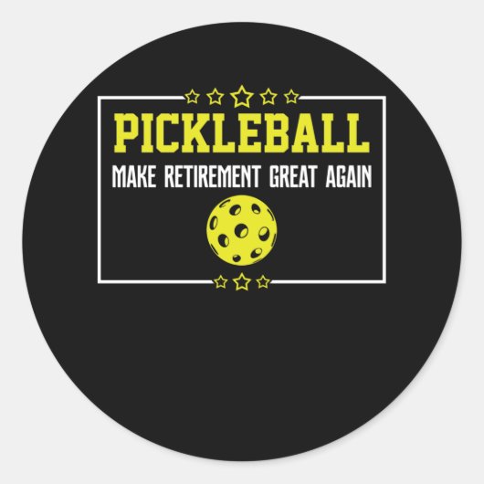 Pickleball maakt de pensionering weer geweldig ronde sticker (Voorkant)