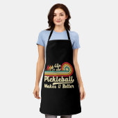 Pickleball maakt het beter retro pickleball schort (Gedragen)