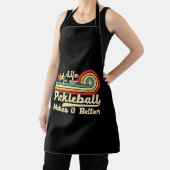 Pickleball maakt het beter retro pickleball schort (Insitu)