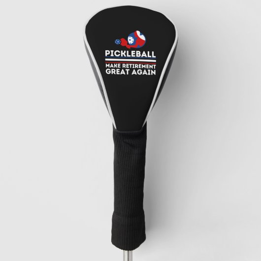 Pickleball maakt pensioen weer leuk golfheadcover (Voorkant)