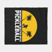 Pickleball Maandagen zijn beter met Pickleball Fleece Deken (Voorkant (Horizontaal))