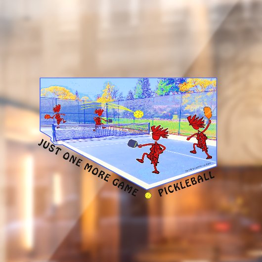 PICKLEBALL, maar nog een game-oprolling Raamsticker (Vel 2)