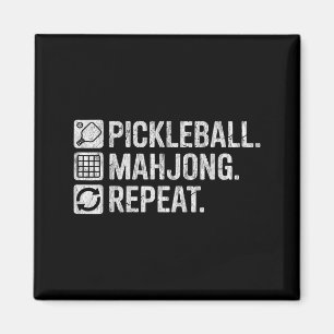 Pickleball mahjong herhaal grappige spel liefhebbe magneet