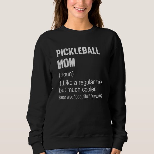 Pickleball Mam Definition Pickleball Mam voor Wome Trui (Voorkant)