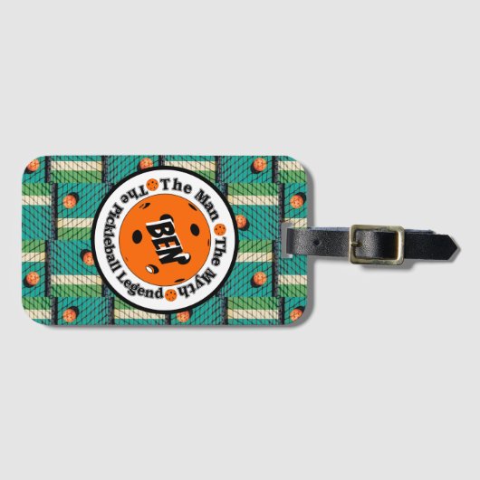 Pickleball-Man, Myth, Legend Tournament Travel Bagagelabel (Voorkant (horizontaal))