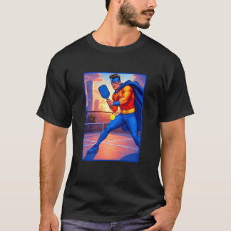 Pickleball Man Superhero T-shirt