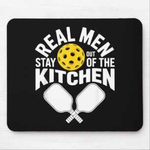 Pickleball mannen keuken humor grappig voor paddle muismat