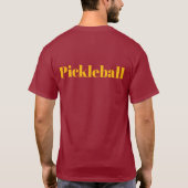 Pickleball Maroon T-shirt (Achterkant)