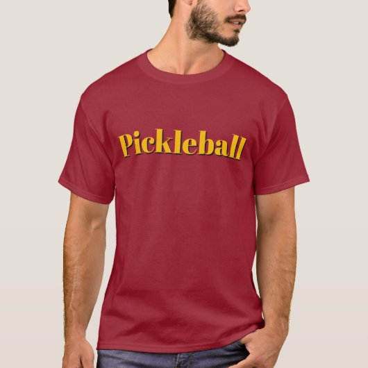 Pickleball Maroon T-shirt (Voorkant)