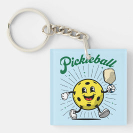 PICKLEBALL MASCOT beroemd gemaakt door PickleballP Sleutelhanger