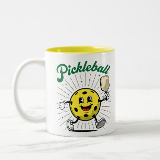 PICKLEBALL MASCOT beroemd gemaakt door PickleballP Tweekleurige Koffiemok