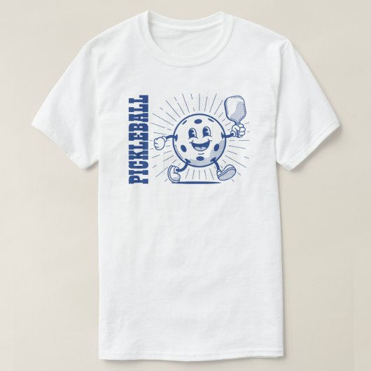 PICKLEBALL MASCOT - Rebel Blue T-shirt (Design voorkant)