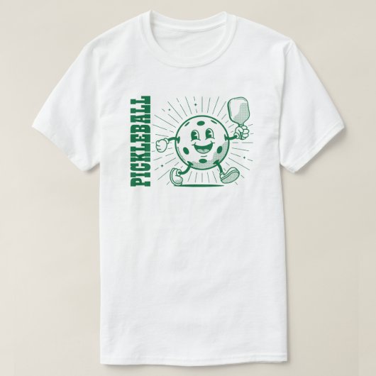 PICKLEBALL MASCOT - Rebel Green T-shirt (Design voorkant)
