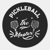 Pickleball Master Ronde Sticker (Voorkant)