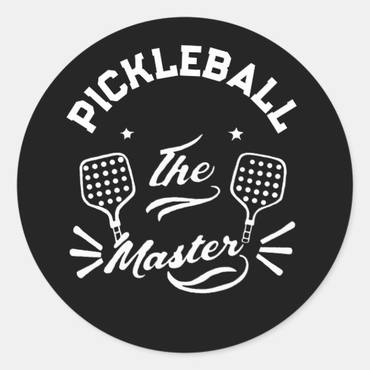 Pickleball Master Ronde Sticker (Voorkant)