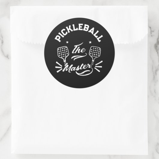 Pickleball Master Ronde Sticker (Tas)