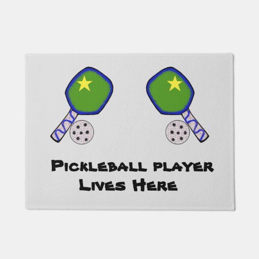 Pickleball mat rug door welcome (Voorkant)