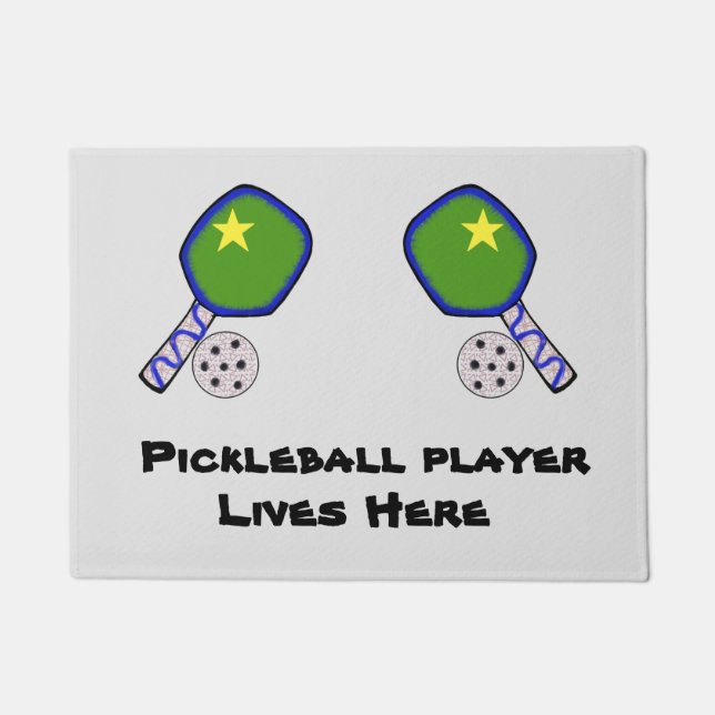 Pickleball mat rug door welcome (Voorkant)