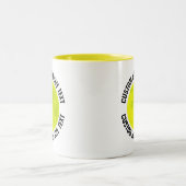 Pickleball & Medium Text GEEL 325ml Custom Tweekleurige Koffiemok (Center)