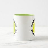 Pickleball & Medium Text LIME GROEN 325ml Custom Tweekleurige Koffiemok (Center)