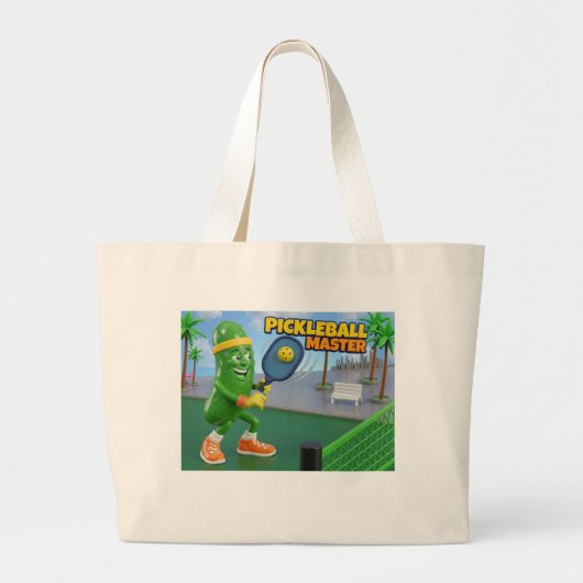 Pickleball Meester Grote Tote Bag (Voorkant)