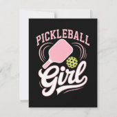 Pickleball Meisje Speler Aankondiging (Voorkant)