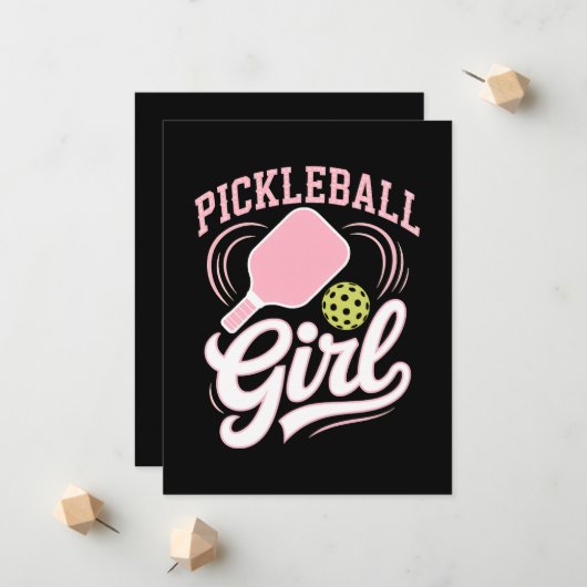 Pickleball Meisje Speler Aankondiging (Voorkant / Achterkant in situ)