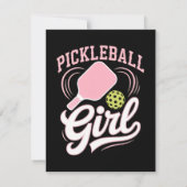 Pickleball Meisje Speler Aankondiging (Achterkant)