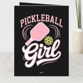 Pickleball Meisje Speler Bedankkaart (Achterkant)