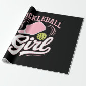 Pickleball Meisje Speler Cadeaupapier (Uitgerold)