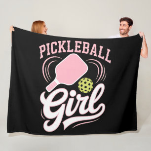 Pickleball Meisje Speler Fleece Deken