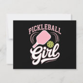 Pickleball Meisje Speler Kaart (Voorkant)