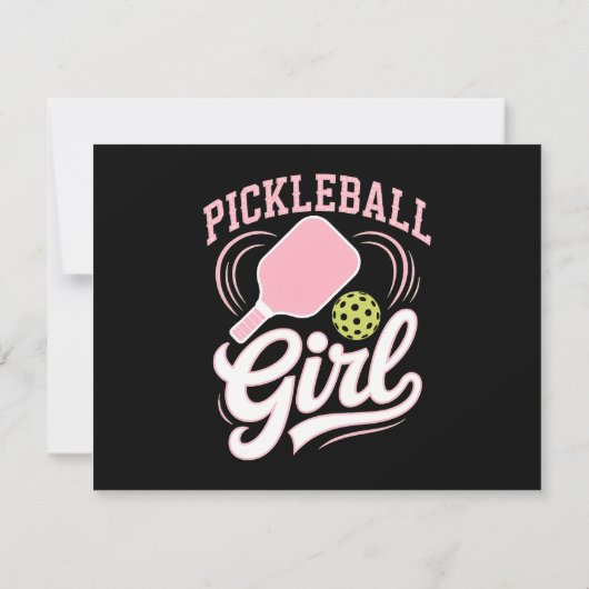 Pickleball Meisje Speler Kaart (Achterkant)