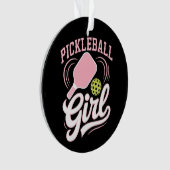 Pickleball Meisje Speler Ornament (voorkant)