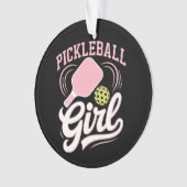 Pickleball Meisje Speler Ornament (voorkant)