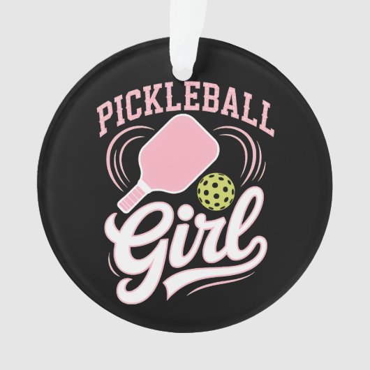 Pickleball Meisje Speler Ornament (voorkant)
