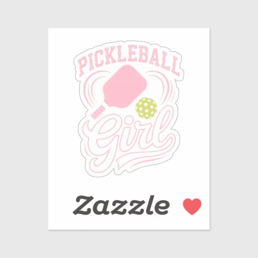 Pickleball Meisje Speler Sticker (Vel)